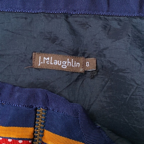 J. McLaughlin : multicolored ribbon zippered skirt - Picture 12 of 16